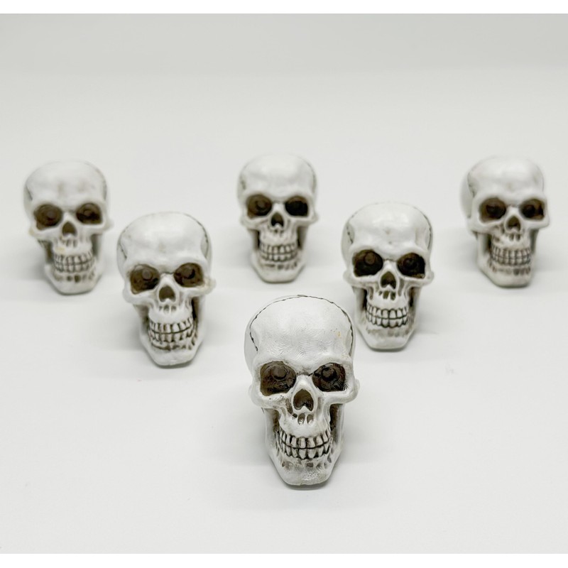 Amyoxu Halloween Skull Head Drawer Pulls Knob,Single Hole Cabinets Handles