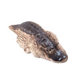 zaoalife Handcrafted Crocodile Tea Pet Clay Alligator Figurine Miniatures Home Tabletop Decoration Ornament Mini Kung Fu Tea Pet Figurine