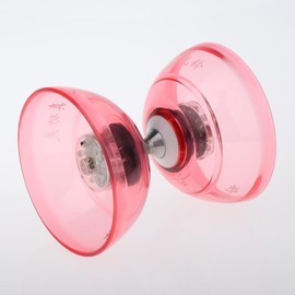 Triple Bearing Lights Diabolo with Handsticks String Versatile and Exhilarating, Red, 13cm