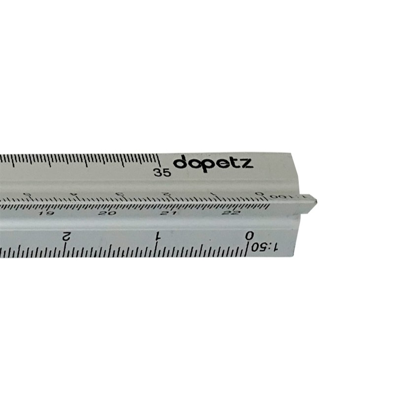 Dapetz ® Triangular Aluminium Tri Scale 300mm Metal Ruler Architects