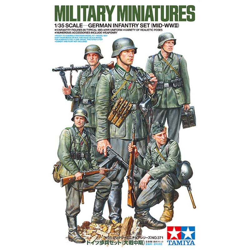 Tamiya 35371 1/35 Military Miniature Series No. 371 German Infantry