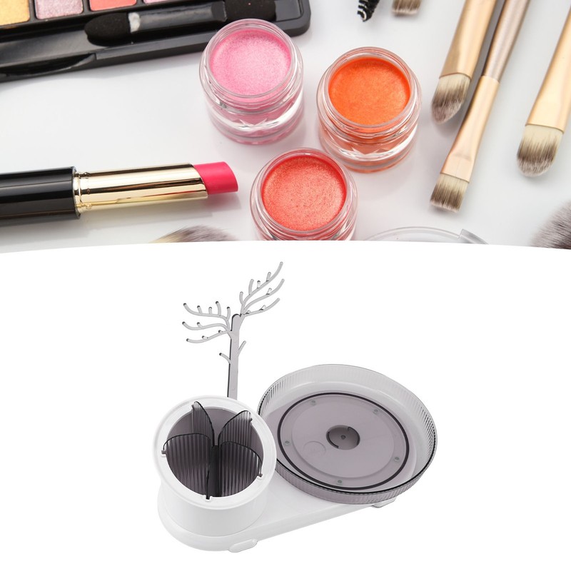 Makeup Organizer 360 Degree Rotating Makeup Brush Organizer Jewelry Display
