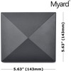 Myard Screw-Free Universal Fence Pyramid Top Cap fits Post 4