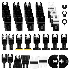 43 PCS Oscillating Saw Blades, Premium Multitool Kit for Wood/Metal/Plastics, Quick Release Multi Tool Kits Fit for Dewalt, Ridgid, Ryobi, Rockwell