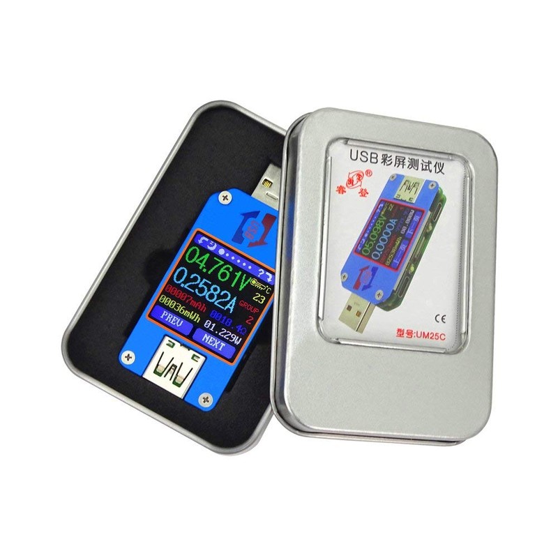 DollaTek UM25C USB Voltmeter, Bluetooth Type C USB Tester Meter