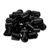 sourcing map Rubber End Caps, 25Pcs Round Screw Thread Protector