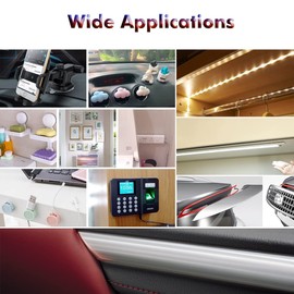 LLPT Double Sided Heavy Duty Tape Waterproof Permanent Mounting Tape 1/2" x 18Ft Two Sided Adhesive Photo Frame Hanging Strips for Poster Automotive Home Deco (G461113mm)