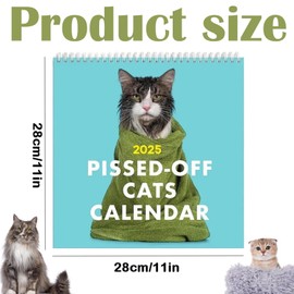 Cat Calendar 2025,2025 Wall Calendar Cats Calendar Funny,2025 Calendar Funny Calendar Planner,2025 for Home Office Cat Wall Calendar for Cat Lovers