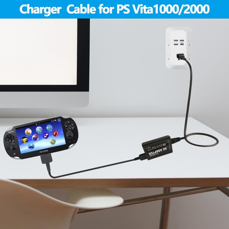 slpreake Charger for PS Vita,Replacement PSV Power Adapter with USB