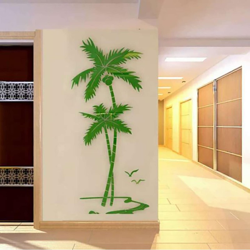 umely Wall Sticker Summer Palm Tree Southern Country Sticker 3D
