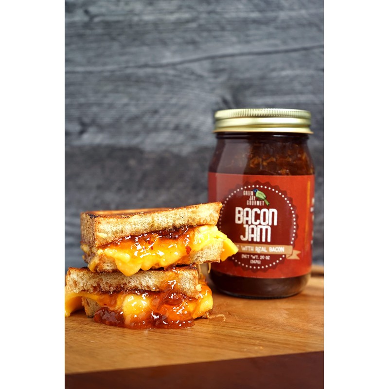 Green Jay Gourmet Bacon Jam - Classic Spread for Burgers,