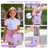 CLOUDWINGS Initial Insulated Lunch Bag for Girls Kids, Back to