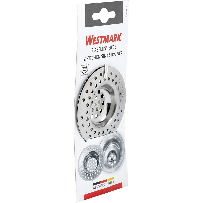 Westmark 2 Abfluss-Siebe/Ausgussfilter, ø 7 cm, Rund, Edelstahl, Silber, 52082270