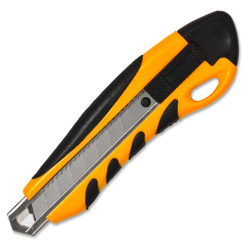 Sparco PVC Grip Knife, Stainless Steel Chamber, Yellow/Black (SPR15851)