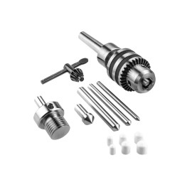 Simple Woodturning Tools Live Tailstock Drill Chuck Kit with Reversing Adapter for Woodturning Lathe MT2 - 1 1/4" - 8
