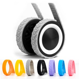 sfrvkly 8 pack Luggage Wheel Covers,Adhesive Silicone Silent luggage wheel suitcase wheel covers protector covers Cover for Carry-on Luggage 2-2.6 inches (grey)