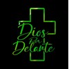 Dios por Delante Sticker Adhesive Vinyl Decal car vehicle decoration:_Violet
