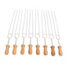 8 Pcs Stainless Steel Barbecue Fork Roasting Stick with Temperature