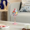 NymphFable Bunte Weingläser Wildblumen Personalisiertes Handgemalt Weinglas Geburtstagsgeschenk für Frauen