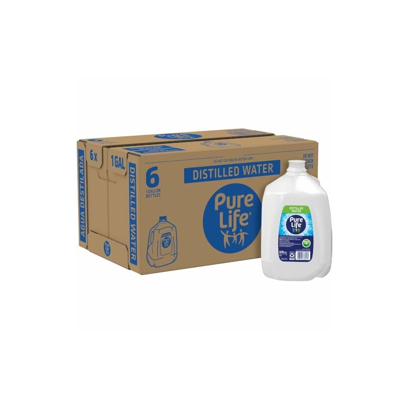 Pure Life Distilled Water, Kosher, 128 Fluid Ounce (Pack of
