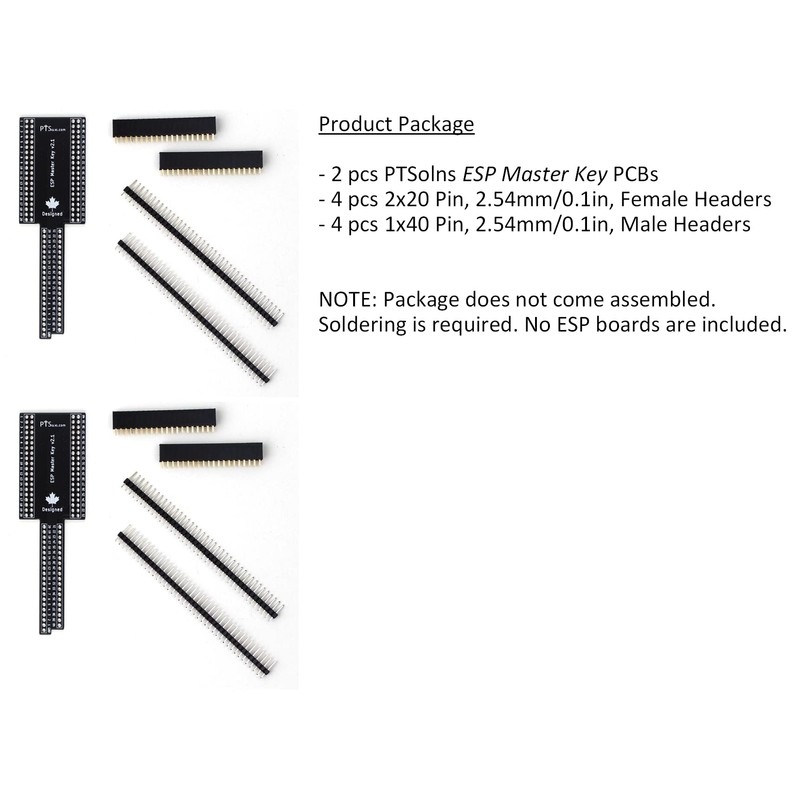 PTSolns ESP Master Key - Universal Breakout Board Breadboard Adapter