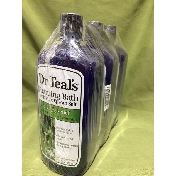 Dr Teal's 3 pack Dr Teal's Foaming Bath (Epsom Salt),