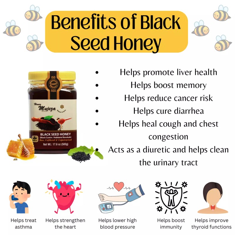 Mujeza Black Seed Honey 100% Natural Not Mixed with Oil