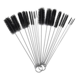 20 Piezas Botella de Limpieza Cepillos, Acero Inoxidable Reutilizable de Múltiples Fines Tubo Pincel Conjunto para Limpia Pipas, Limpia Popotes, Biberón, Vasos, Teclados, Botellas y Joyas