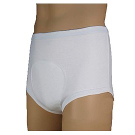 P&S Healthcare's Unisex Brief - 500mls Absorbency - White - Washable and Reusable Brief for Incontinence Care (Medium (33-36" Waist))