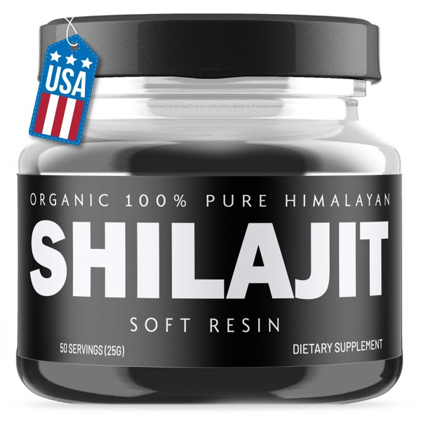 Pure 100% Himalayan Shilajit, Soft Resin, Organic, Extremely Potent, Fulvic