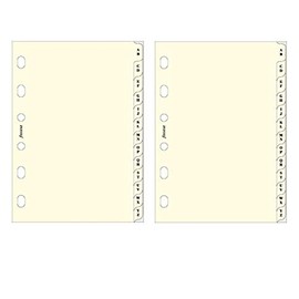 Filofax Pocket A-Z Index Cream (B211664), 2 Pack