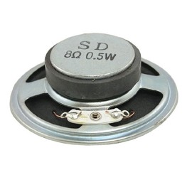 2.2" Dia. Metal Shell Round External Magnet Speaker Horn 8 Ohm 0.5W