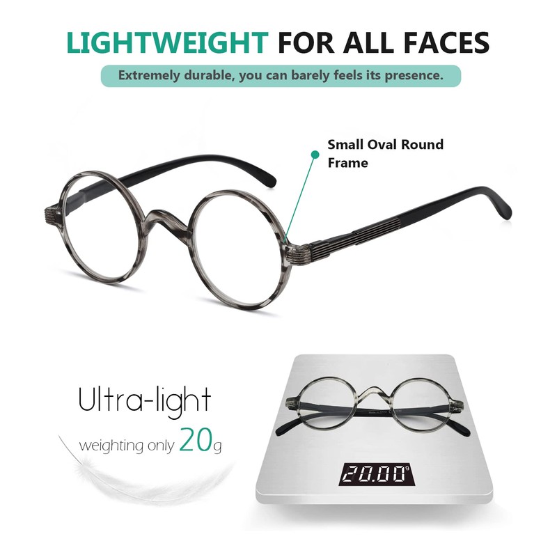 Eyekepper Runden Lesebrille ein wenig groß als Vintage Professor Oval