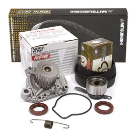 Domestic Gaskets DG-0664434246 Timing Belt Kit Water Pump Compatible With/Replacement For 96-00 Honda Del Sol Civic D16B5 D16Y5 D16Y7 D16Y8