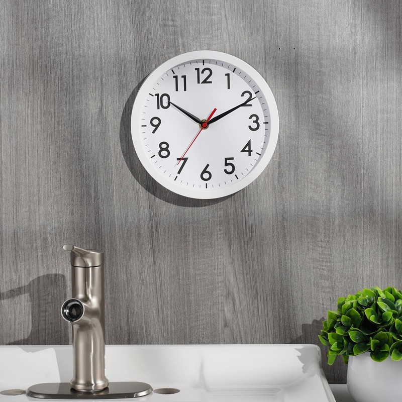 AKCISOT Wall Clock, Modern Small Wall Clocks Battery Operated 8