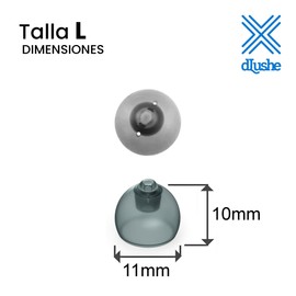 Pack of 10 Vented Dome Domes for Hearing Aids with Phonak, Unitron and Hansaton Receivers. Large Tulips 11mm in Diameter