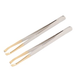 Set of 2 Eyebrow Tweezers Profession Elle Stainless Steel One Grown Hair Eyebrow Face Hair Removal Tweezers Beauty Tools