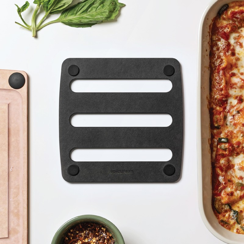Epicurean Trivet, 7-Inch by 7-Inch, Slate/Black,010-07070203