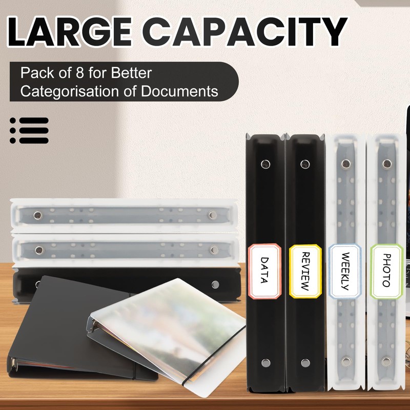 Pack of 8 A5 Ring Binder Covers for Stamps and