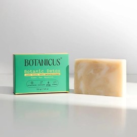 Botanicus Jabón Facial Anti-Imperfecciones Botanic Detox 100% Ingredientes Naturales, Limpiador Facial con Arcilla Verde, Árbol de Té y Aloe Vera, Con