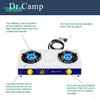 Dr.Camp 2 Burner Camping Stove with white color