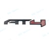 GMC 1PC Matte Black Red Rear Tailgate AT4 Emblem Badge