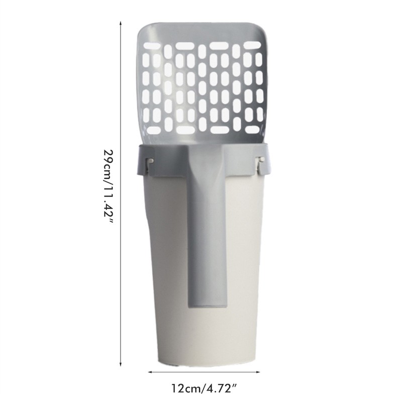 One Piece Cat Litter Shovel with Waste Container Cat Litter