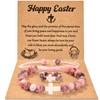 AONSOULE Easter Basket Stuffers for Girls, Cross Bracelet & Ring