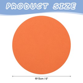Rebower 100 Sheets Circles Cutouts Paper, 6 Inch Round Origami Cardstock Construction Paper, [for Arts DIY Crafts Art Bulletin Board Decorations ] Orange