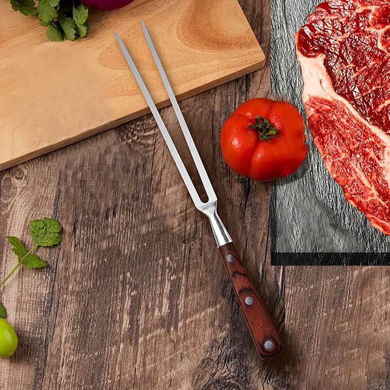 Heavy Stainless Steel Carving Fork,Barbecue Cooking Meat Fork, Used to