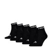 HEAD All Sports Quarter, Black, 35-38 (Pack of 5)