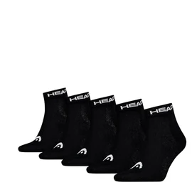 HEAD All Sports Quarter, Black, 35-38 (Pack of 5)