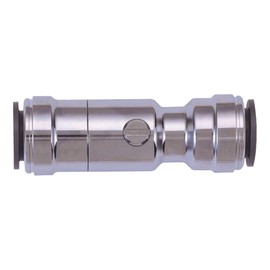 JOHN GUEST - 15MM BRASS CHROME PLATED SERVICE VALVE - Brass Chrome Plated (SPEEDFIT Plastic plumbing push-in fittings)