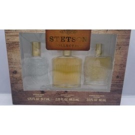 Stetson Cologne 3 Pc Gift set Original 2.25 oz, Fresh 1.75 oz  Rich Suede 2.0 oz